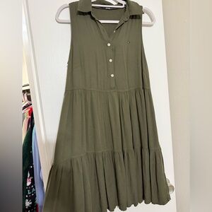 Tommy Hilfiger Olive Green Sleeveless Dress